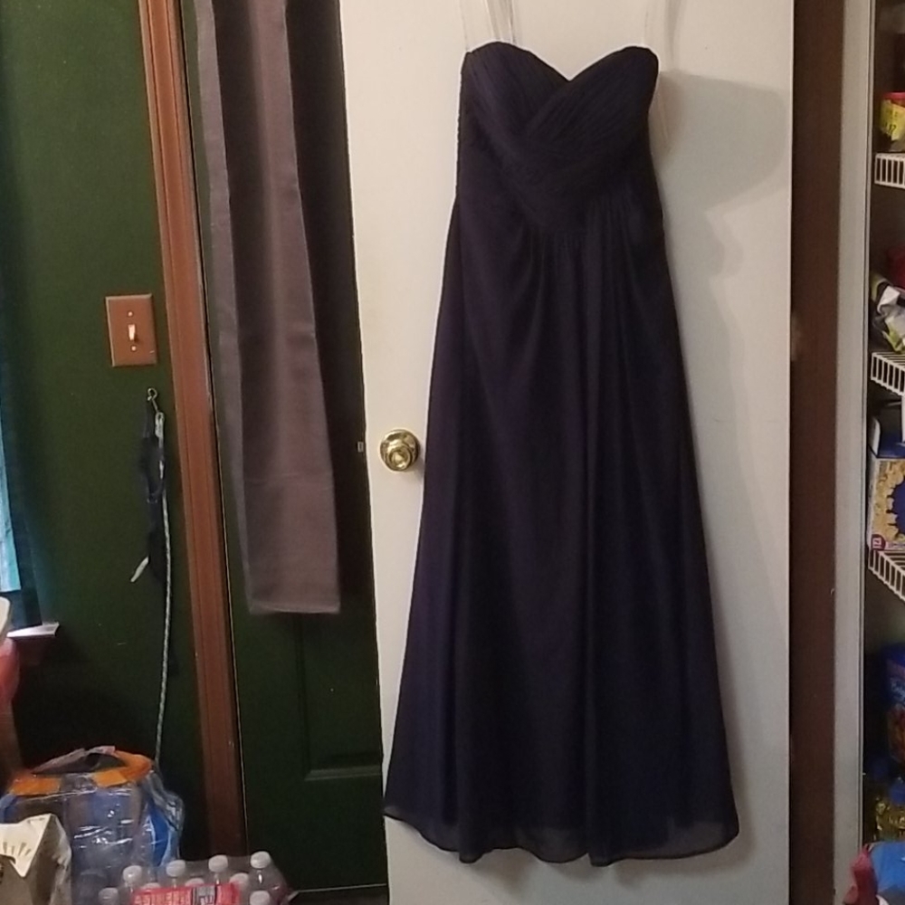 Strapless bridesmaid gown